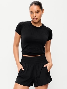 Seamless Textured Cropped T-Shirt - image 3
