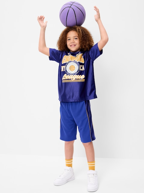 Below Knee Baggy Mesh Basketball Shorts for Boys