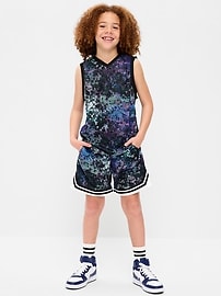 Image number 7 showing, Knee Length Mesh Basketball Shorts for Boys