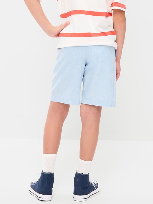 Image number 2 showing, Knee Length Linen-Blend Dock Shorts for Boys