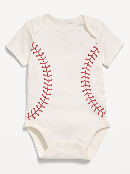Image number 1 showing, Short-Sleeve Unisex Graphic Bodysuit for Baby