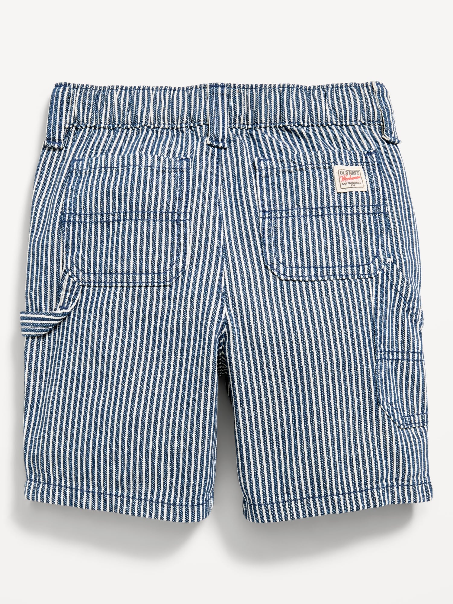 Baggy Striped Carpenter Jean Shorts for Toddler Boys