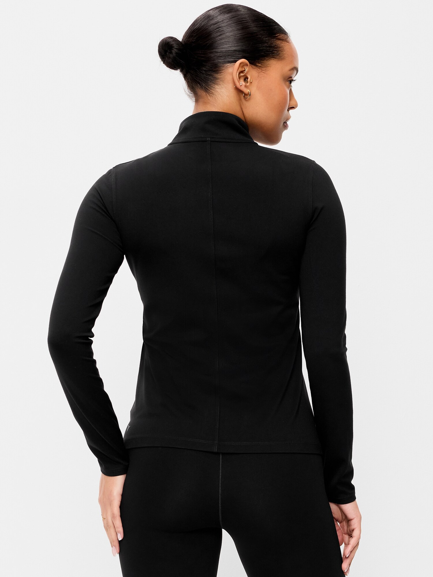 Женская куртка Old Navy StudioSmooth Full-Zip, цвет: Чёрный — фото 2