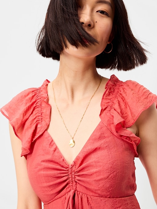 Image number 5 showing, Flutter-Sleeve Fit & Flare Mini Dress