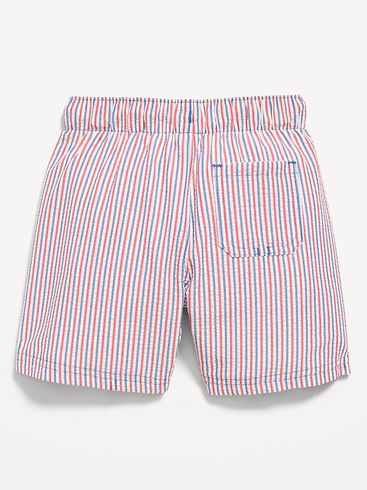 Image number 2 showing, Printed Textured Swim Trunks for Toddler Boys