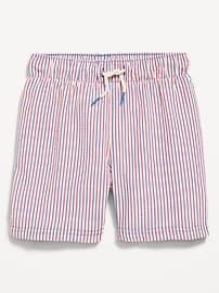 Image number 1 showing, Printed Textured Swim Trunks for Toddler Boys
