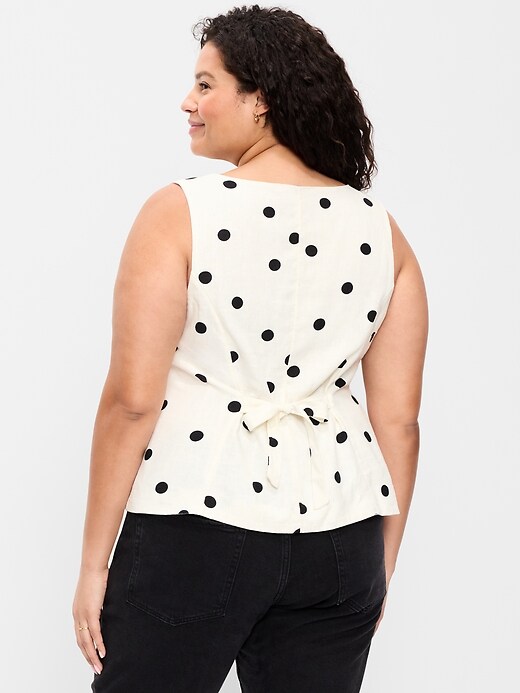 Image number 6 showing, Button-Down Linen Blend Top