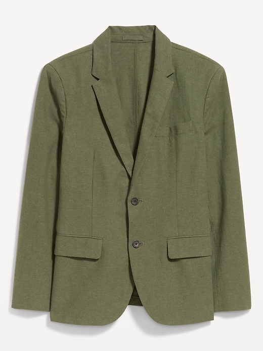 Image number 1 showing, Relaxed Unlined Linen-Blend Blazer