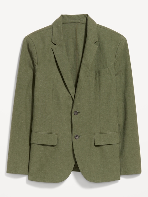 Relaxed Unlined Linen-Blend Blazer