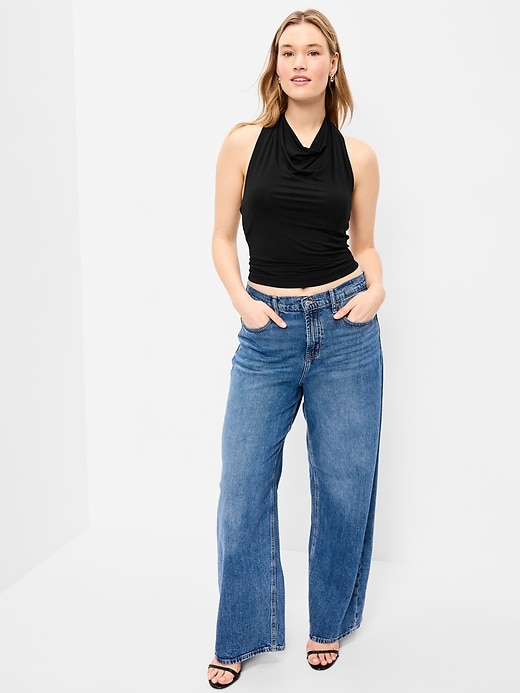 Image number 3 showing, Cowl-Neck Halter Top