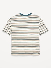 Image number 3 showing, Oversized Short-Sleeve Striped T-Shirt for Boys