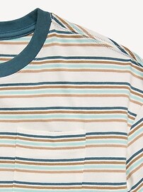 Image number 4 showing, Oversized Short-Sleeve Striped T-Shirt for Boys