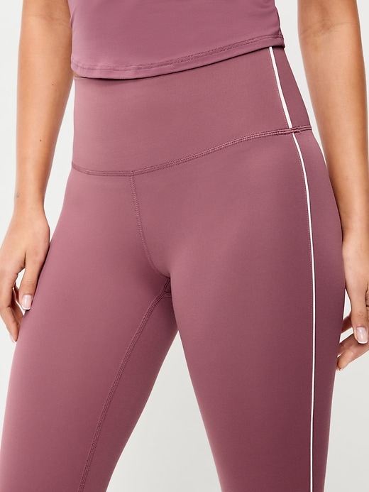 Image number 3 showing, High-Waisted StudioSmooth 7/8 Side-Striped Leggings