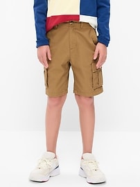 Image number 1 showing, Knee Length Baggy Ripstop Cargo Shorts for Boys