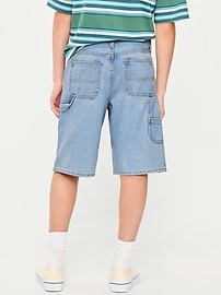 Image number 2 showing, Below Knee Super Baggy Utility Jean Shorts for Boys