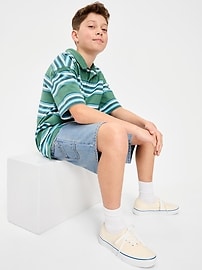Image number 3 showing, Below Knee Super Baggy Utility Jean Shorts for Boys