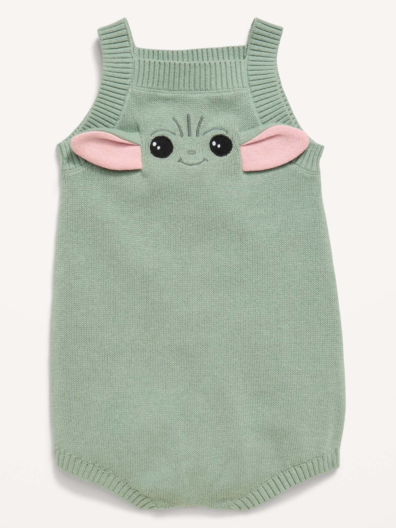 Комбинезон Old Navy Star Wars™ Grogu Sleeveless Sweater-Knit One-Piece Romper для малышей, цвет: Нефритовый — фото 2