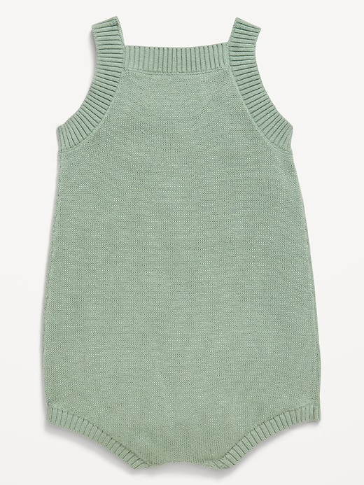 Image number 3 showing, Star Wars™ Grogu Sleeveless Sweater-Knit One-Piece Romper for Baby