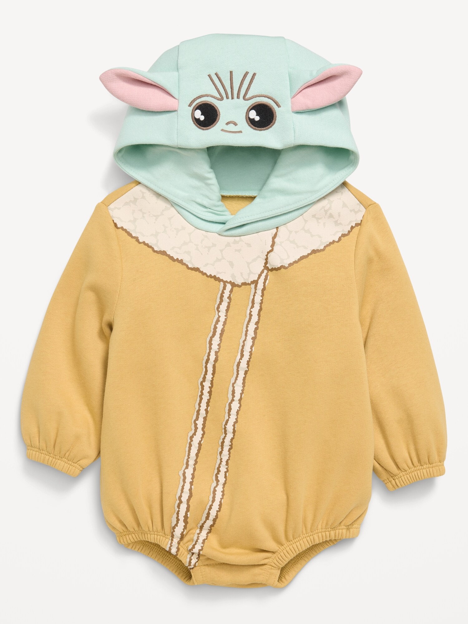 Комбинезон Old Navy Star Wars™ Hooded Grogu Fleece One-Piece Romper для малышей — фото 2