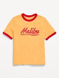 Image number 1 showing, Softest Short-Sleeve Ringer Graphic T-Shirt for Boys