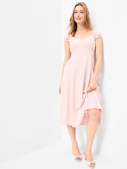 Image number 3 showing, Short-Sleeve Fit & Flare Midi Dress