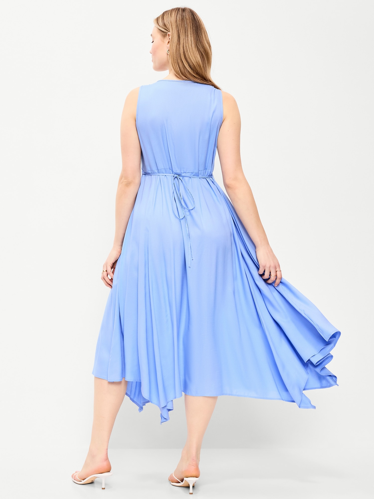 Handkerchief Hem Midi Dress