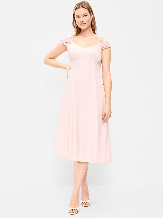 Image number 6 showing, Short-Sleeve Fit & Flare Midi Dress