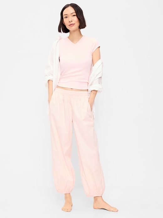 Image number 1 showing, Lightweight Pull-On Parachute Sleep Pants