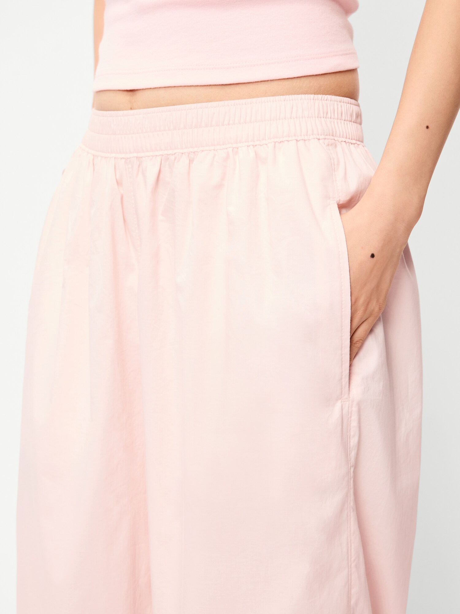 Женские брюки Old Navy Lightweight Pull-On Parachute, цвет: Пастельный розовый — фото 4