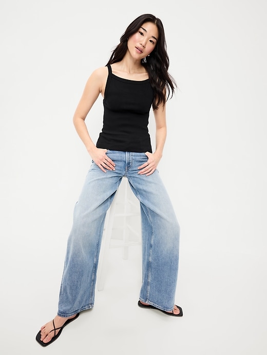 Image number 3 showing, Fitted Sleeveless Apron Tank Top