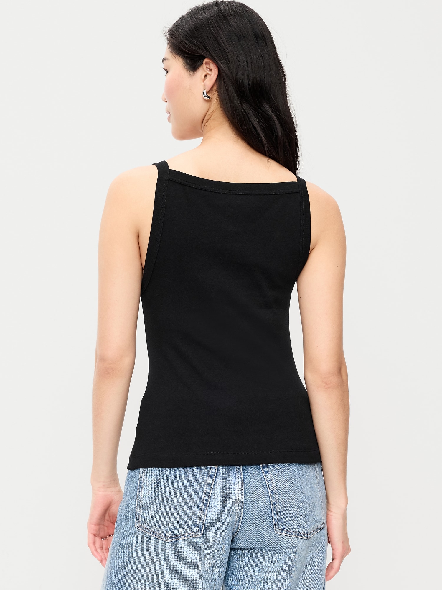 Snug Apron-Neck Tank Top