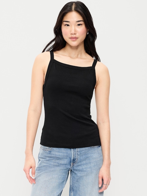 Snug Apron-Neck Tank Top