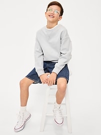 Image number 3 showing, Knee Length Baggy Jean Shorts for Boys