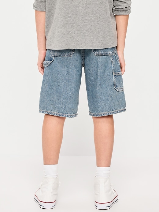 Image number 2 showing, Below Knee Super Baggy Utility Jean Shorts for Boys