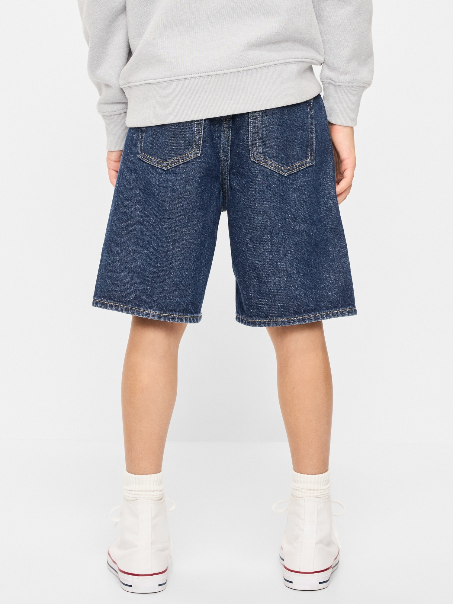 Knee Length Baggy Jean Shorts for Boys