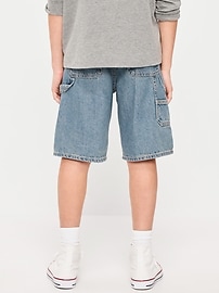 Image number 2 showing, Below Knee Super Baggy Utility Jean Shorts for Boys