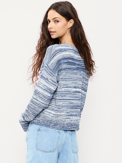 Image number 2 showing, Long-Sleeve Flag Sweater