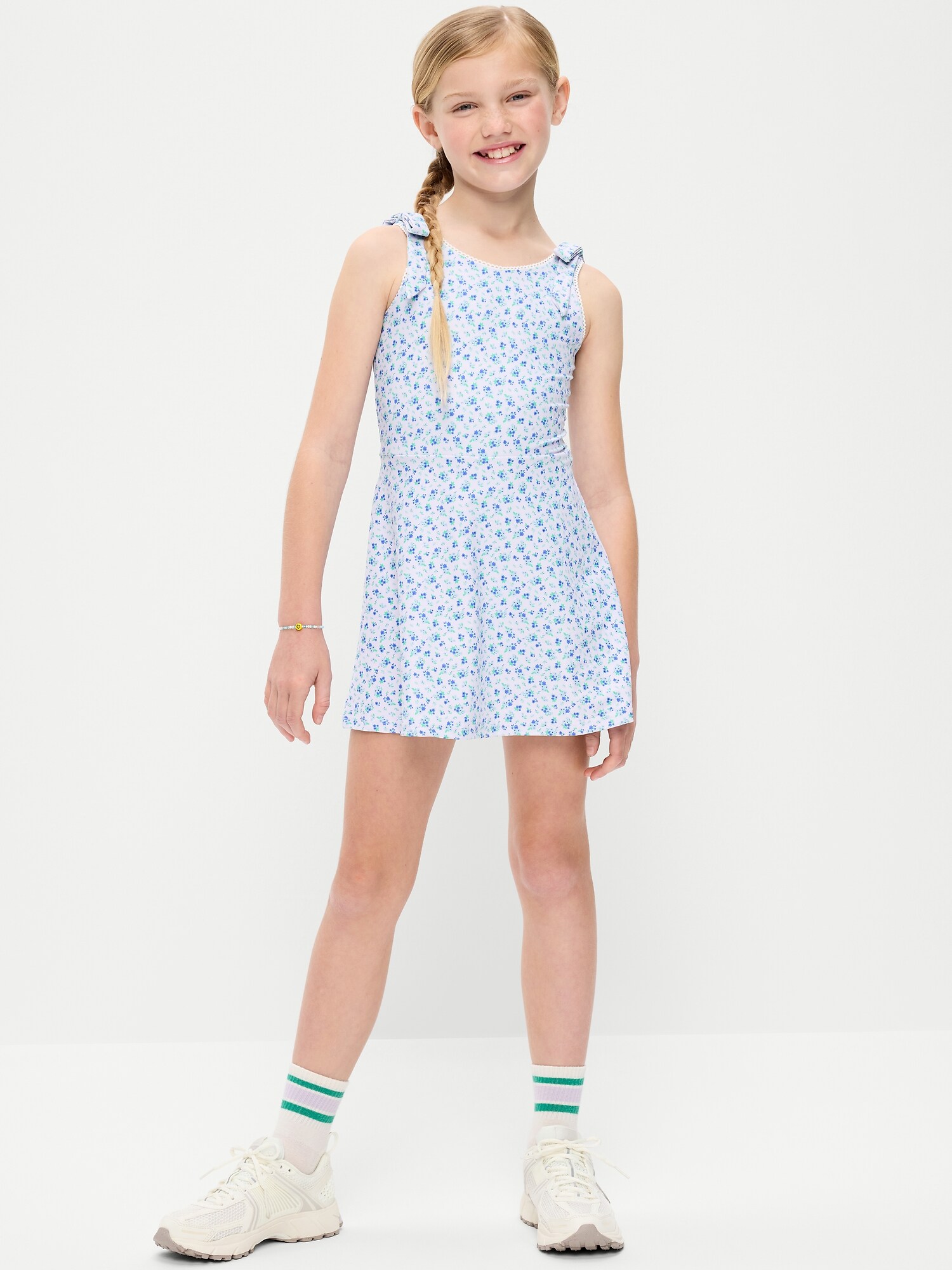 PowerSoft Sleeveless Tie-Strap Athletic Dress for Girls