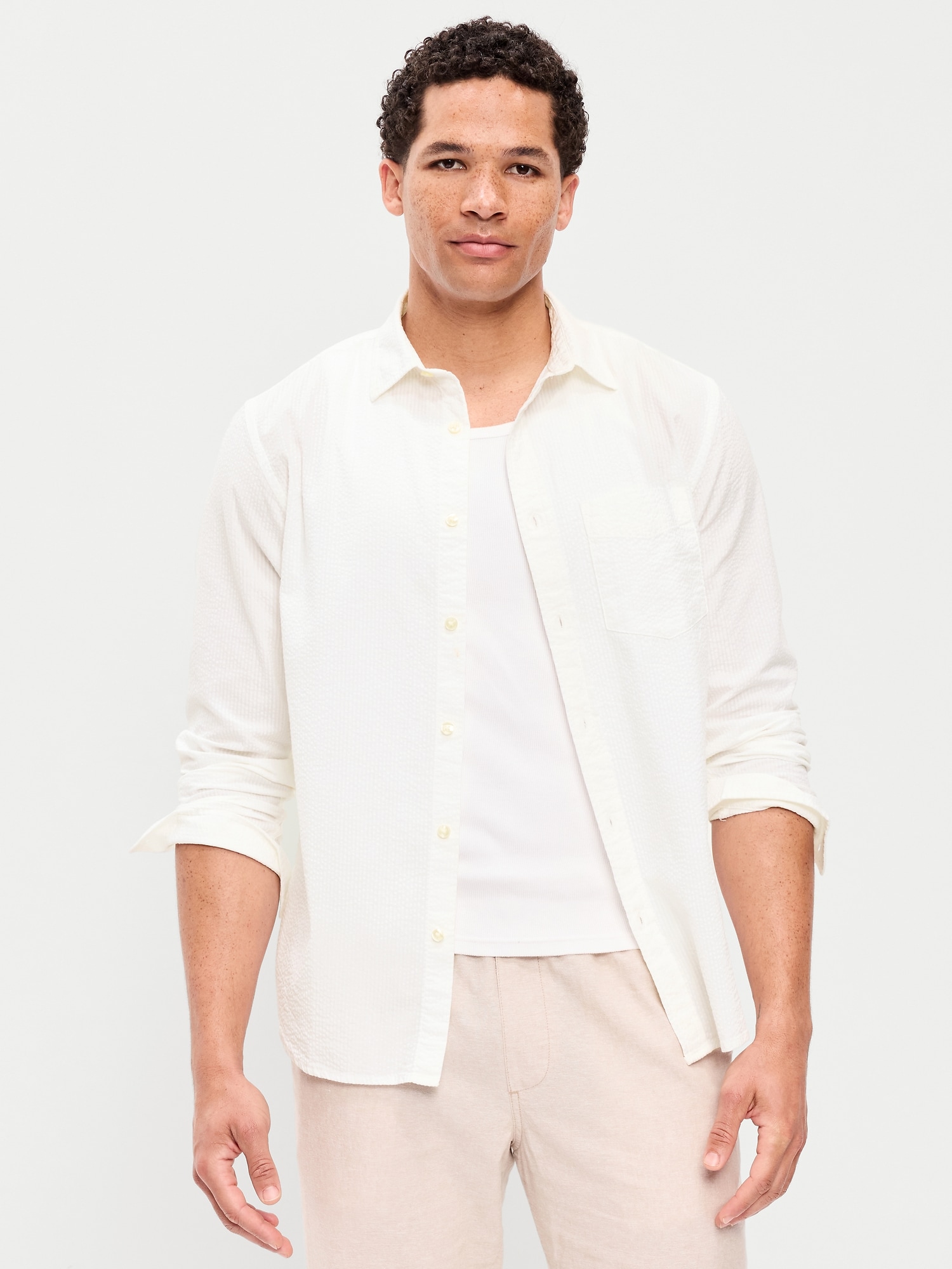 Long-Sleeve Relaxed Pocket Shirt