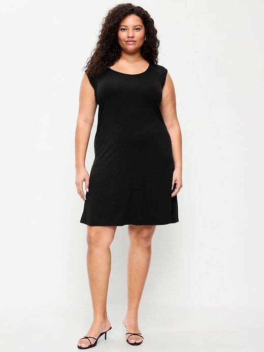 Image number 6 showing, Short-Sleeve Scoop-Neck Mini Dress