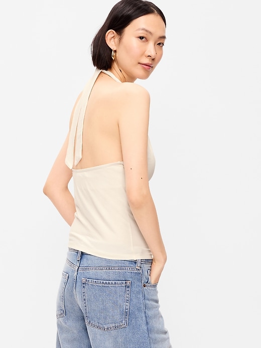Image number 2 showing, Cowl-Neck Halter Top