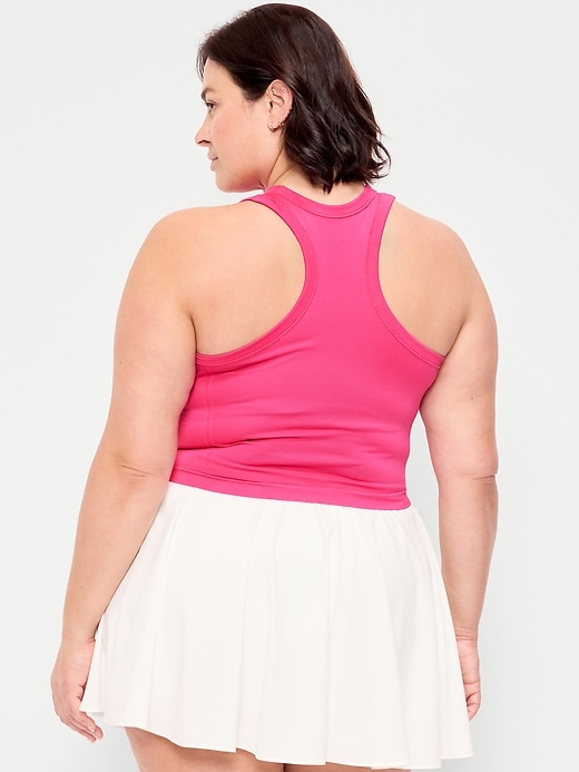 Image number 5 showing, Seamless Fitted High-Neck Crop Top