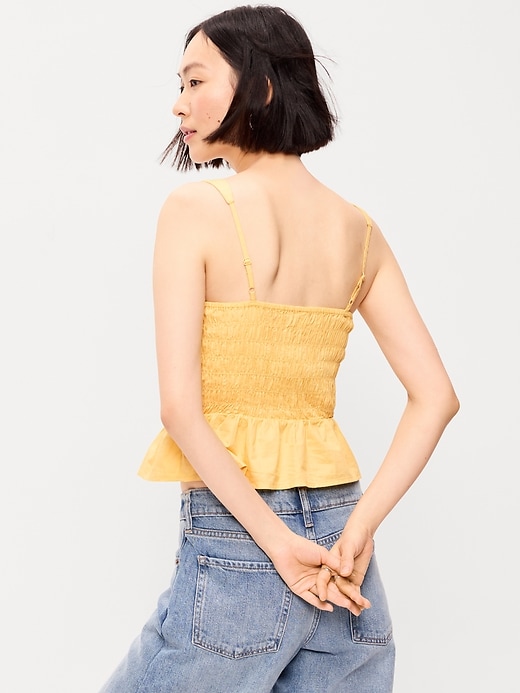 Image number 2 showing, Smocked Peplum Tank Top