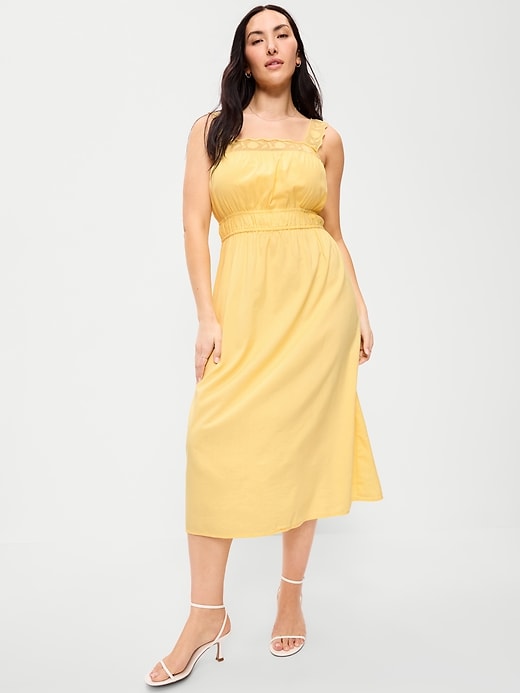 Image number 6 showing, Fit & Flare Smocked-Waist Midi Dress