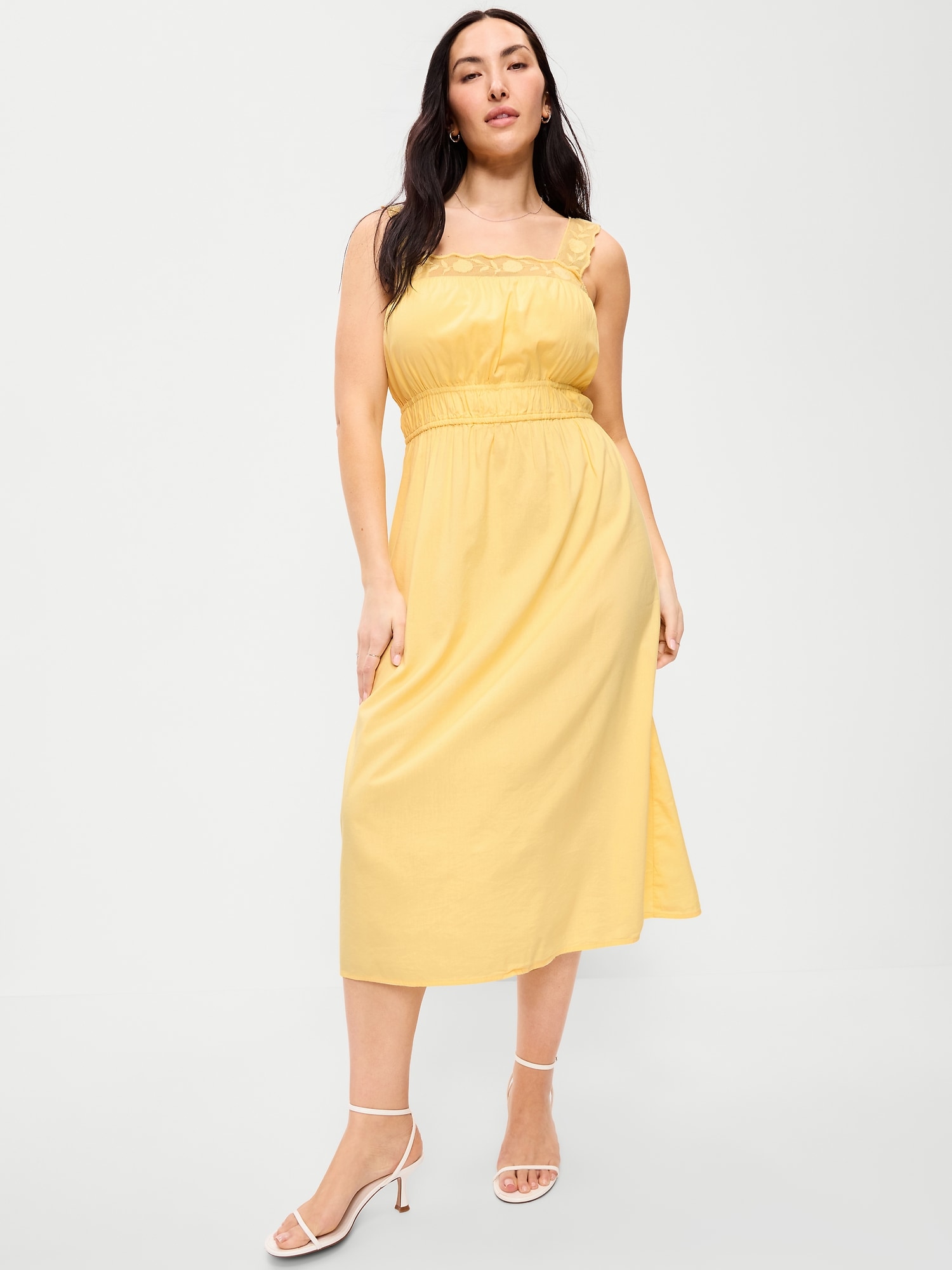 Image number 6 showing, Fit & Flare Smocked-Waist Midi Dress
