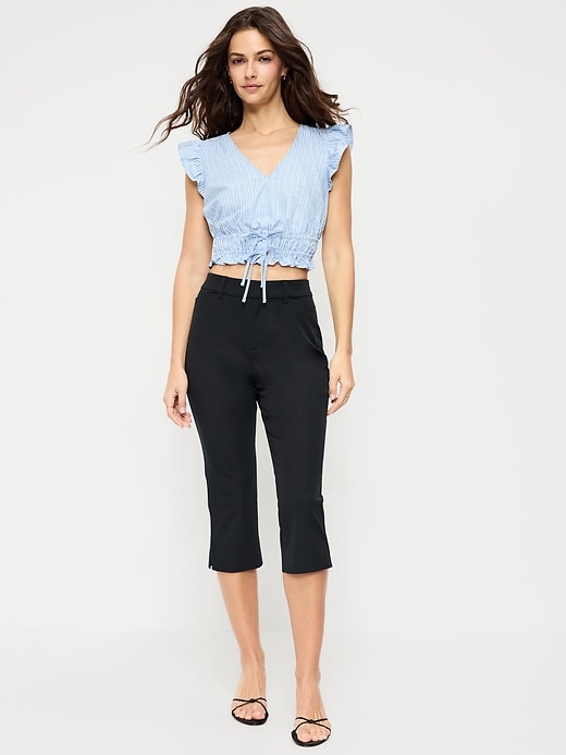 Image number 1 showing, High-Waisted Pixie Capri Pants