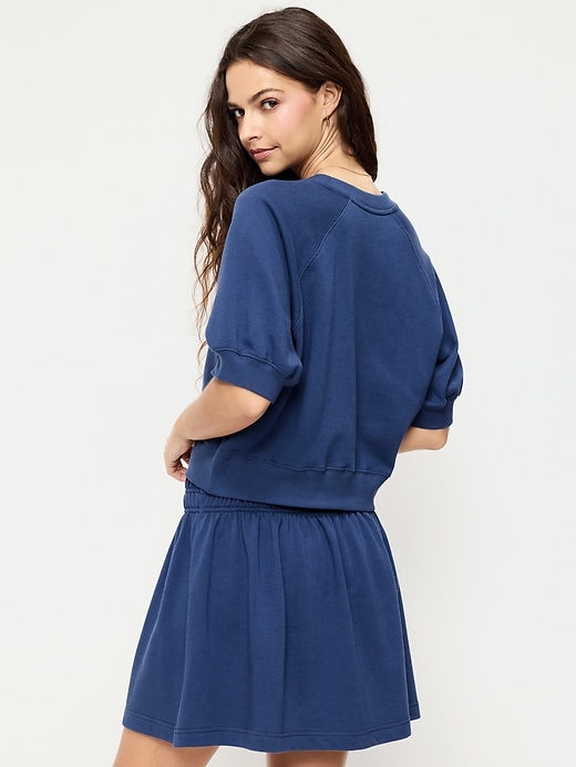 Image number 2 showing, Short-Sleeve Cropped Raglan Sweatshirt