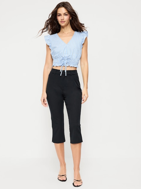 High-Waisted Pixie Capri Pants