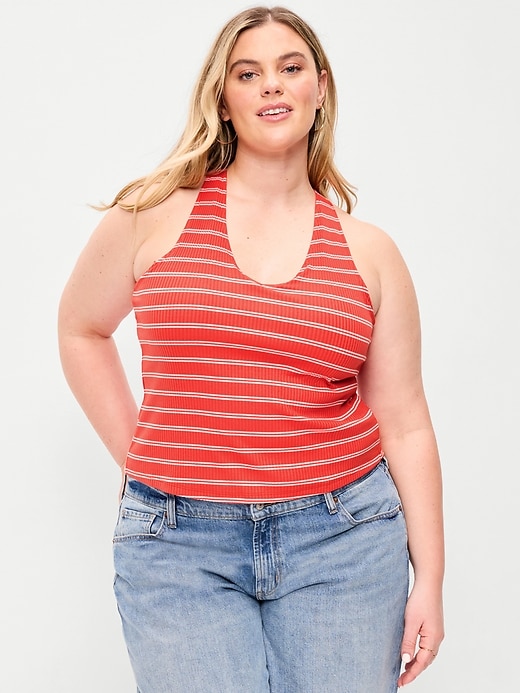 Image number 9 showing, Sleeveless Ribbed Loop-Back Tank Top