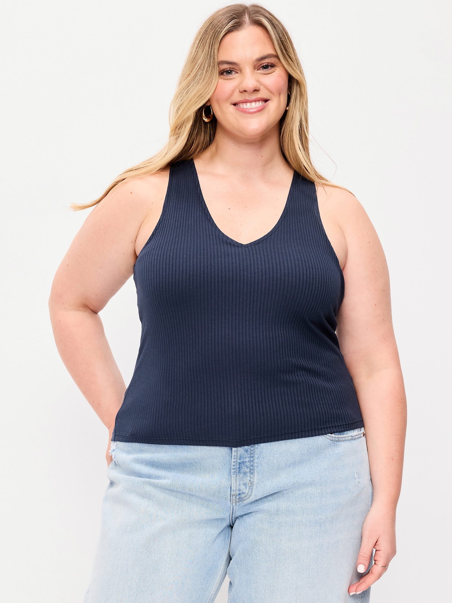 Ribbed Loop-Back Halter Top